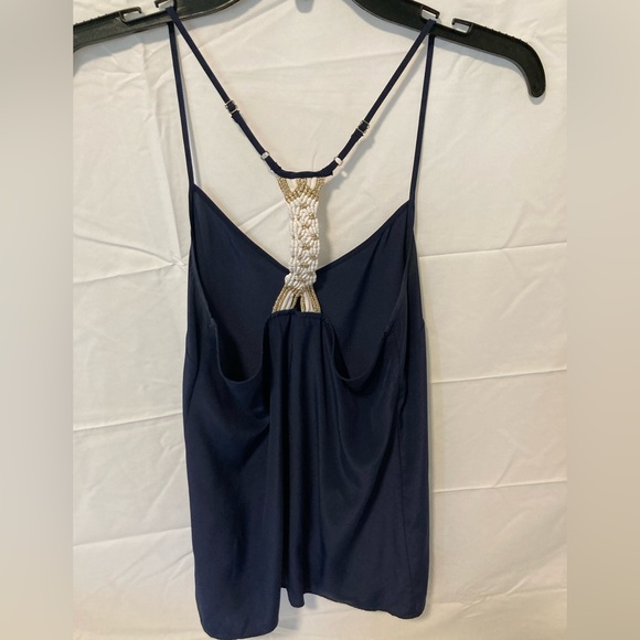 Lilly Pulitzer 100% silk adjustable strap embroidered back detail size xxs - Picture 2 of 6